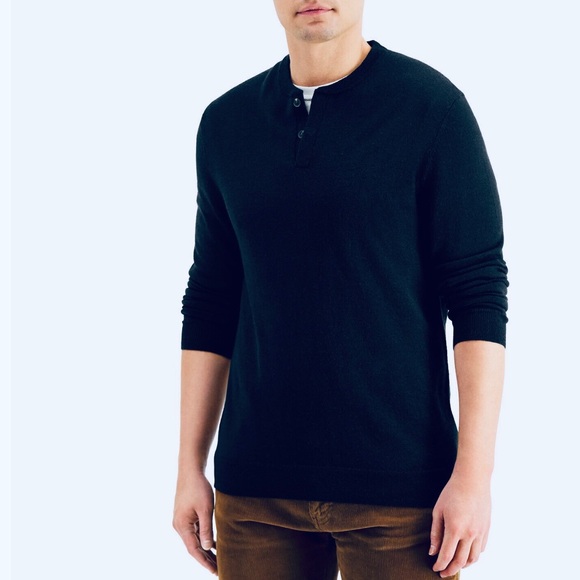 NWT Club Room Merino Wool Blend Sweater Navy Blue Size L - Picture 2 of 9